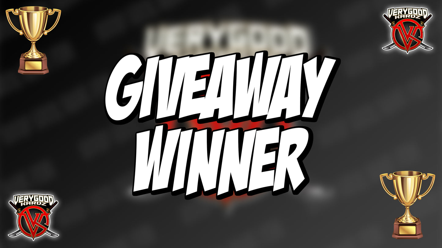 Giveaway Winner Claim! (Only when instructed)